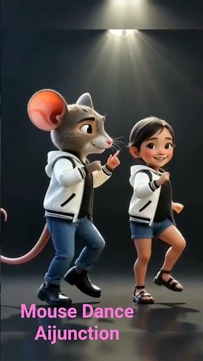 🐭 Cute Mouse 💃 Funny Dance | 3D Animation | Trending Couple Dance | Mouse Dance AIjunction