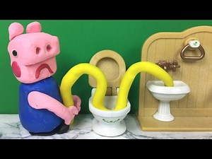 Peppa Pig Play-Doh Toilet Training George Peeing English Episode Compilation With Daddy Pig