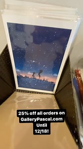 Still time to shop!!! 25% off automatically all orders on GalleryPascal.com. (US only right now). | Pascal Campion Art