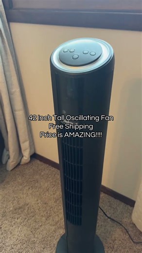 This tall oscillating fan does a mighty good job and perfect for homes, bedrooms