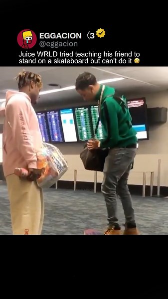 WHEN JUICE WRLD COULDN'T TEACH HIS FRIEND TO STAND ON A SKATEBOARD...