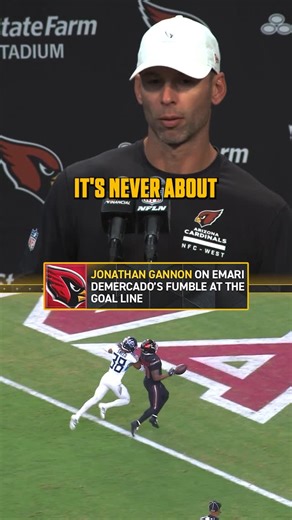 NFL on FOX on Instagram: "Cardinals HC Jonathan Gannon on Emari Demercado’s fumble at the goal line ⬆️ (via @azcardinals)"