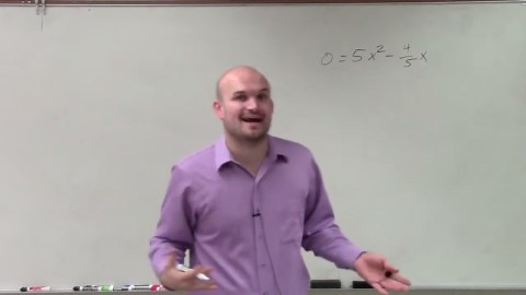 Solve a quadratic by factoring out GCF