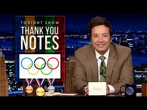 Tonight Show Fallon Five: Olympic Thank You Notes | The Tonight Show Starring Jimmy Fallon