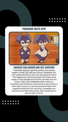 Indeedee Can Absorb and Sense the Emotions Around It