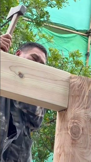 Outdoor wooden gazebo installation #carpenter #wooddesigner #woodworking #wood