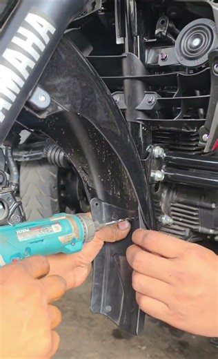 Mini mudguard install For fzv2 bike #foryourpage #shawon_sticker #bikelife #yamaha