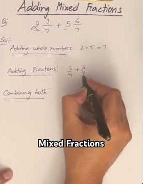 Adding Mixed Fractions#fractions#trendingshorts#trendingmath#mathstricks#maths#cbsemaths#mathematics