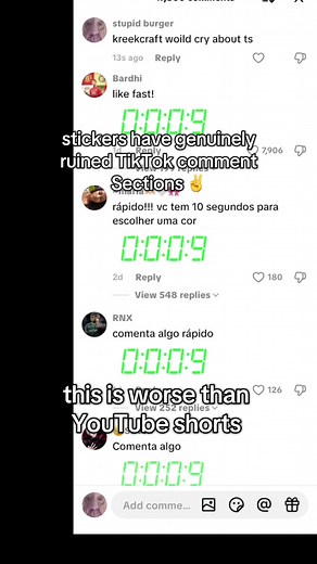 Stickers Ruining TikTok Comment Sections