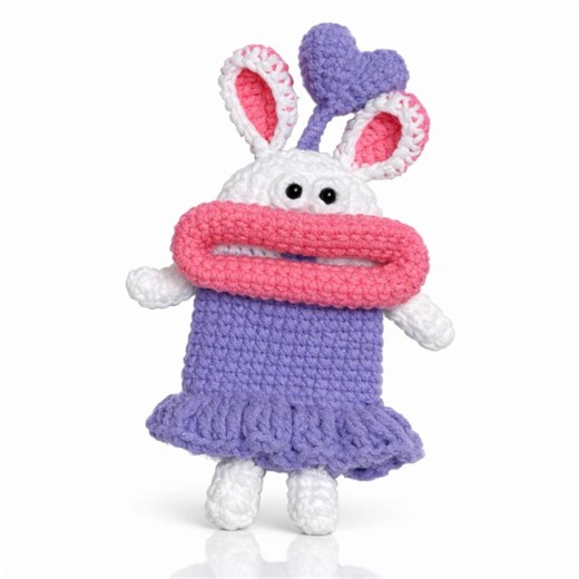 PATTERN: Crochet Rabbit Key Case, Knitted Sausage Mouth Key Holder - Etsy