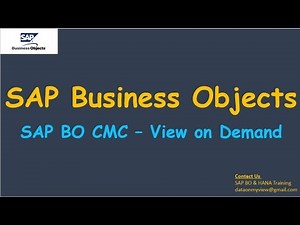 SAP BO CMC - View on Demand Access | SAP BO Admin | Real time scenario