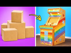 EPIC CARDBOARD CHALLENGE! 📦 Making Crafts from 100% Waste Material