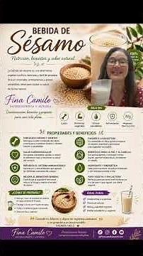 Bebida de Sésamo: Beneficios, Propiedades y Cómo Prepararla en Casa#FinaCamilo