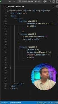 JavaScript Tips You MUST Know ⚡ | Build a Stopwatch