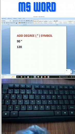 How to type Degree (°) symbol in MS Word easily! 💻✨Learn this simple trick and save your time while