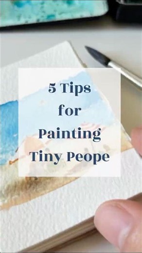 5 Tips for painting tiny people (in the description) #watercolor #easypainting #tutorial #tinyart