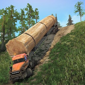 dangerous when large logging trucks go down the hill | Bengkel iwan gedor
