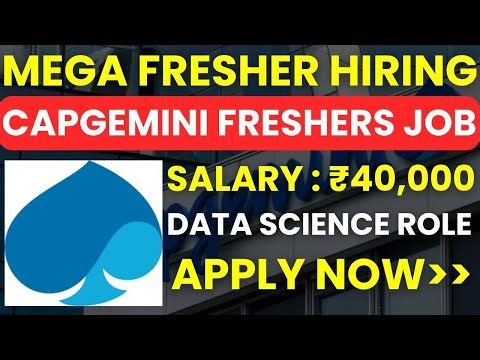 CAPGEMINI MEGA HIRING | Data Science Role | ₹5LPA Salary | Fresher Hiring