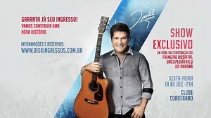 444 reactions · 624 shares | No dia 18 de dezembro acontece, no Clube Curitibano, o show do Daniel pela campanha de construção do Hospital Oncopediátrico Erasto Gaertner. Confira a mensagem de apoio do cantor e garanta seu ingresso, acessando: www.diskingressos.com.br. | Hospital Erasto Gaertner | Facebook