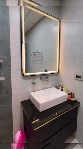 How to design 7x5 bathroom design // bathroom design in gray tile