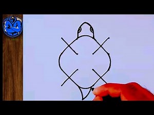 Easy Tortoise drawing from 4×4 dots// How to draw a Tortoise easy step by step