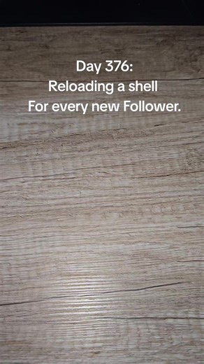 Day 376: Reloading a shell for every new follower. New followers today: 1 Follower count: 1243 🔥 Record streak: 108 in a row! Will you make me reload again? 👀 #fyp #reloadchallenge #3dprinting #dailychallenge #viral