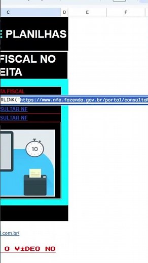 planilha para consultar nf no site da receita