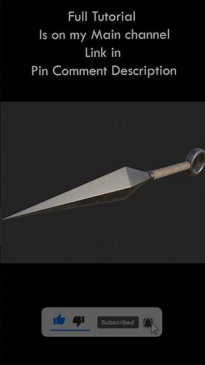 How to Make 3d Kunai || How to Make 3d weapon in 3ds max / Maya / Blender || #3dmodeling