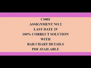 CS001 Assignment 2 Complete SOLUTION |CS001 Assignment 2 Solution 2025