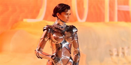 Zendaya Is Fierce and Futuristic in a Shiny Cutout Robot Suit for the 'Dune: Part Two' Premiere