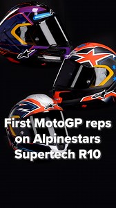 Available at Sportsbikeshop: Alpinestars Supertech R10 race replica helmets. https://bit.ly/r10_race_replicas | SPORTSBIKESHOP
