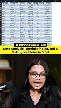 Find 1st, 2nd & 3rd Highest Sales in Excel | Excel Formula Trick 🔥📊