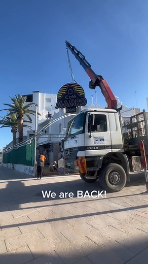 The famous Mambo sign is finally back meaning we are so nearly ready to open our doors for the 2023 season! 🤩 Who’s going to visit us this year? 🎊🌅🥂 #mamboibiza #mambosign #ibiza2023 #ibizaopening #letsgo