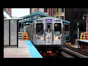 Chicago Transit Authority: Linden Bound Bombardier 5000-Series Purple Line Train @ Lasalle/Van Buren