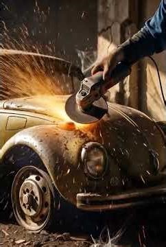 Rusty Beetle Found in Garage – Full Restoration in 60 Seconds! #asmar #shortsfeed #crumar