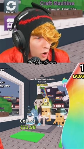 KreekCraft gets a RARE Los Combinasionas in Roblox Steal a Brainrot… #shorts #kreekcraft