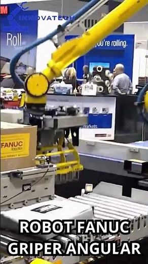 ✅Robot Fanuc + Gripper Angular Proceso Paletizado Costales #automatizacion #automation 🦾