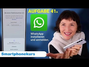 Samsung course exercise 41a: Getting started with WhatsApp. Smartphone course for senior citizens.