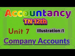 tn 12th accountancy chapter 7 || illustration 1