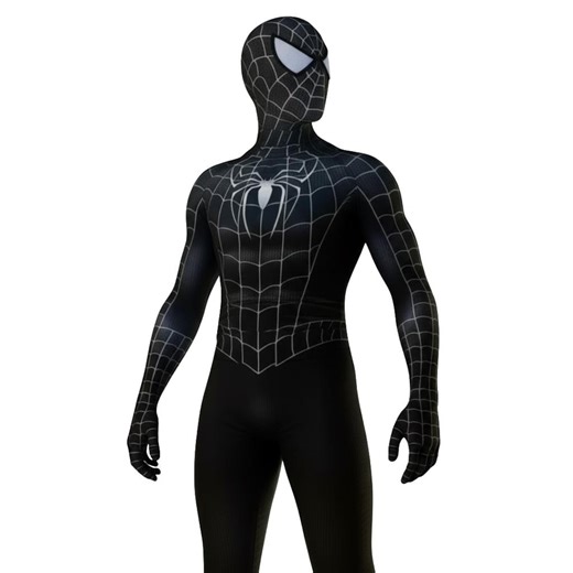 Black Human Spider Printed Full Body Stretch Suit With Detachable Mask - Etsy UK
