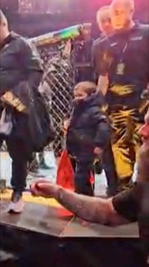 Hasbullah leaves octagon with his legendary red bag ta the UFC 322