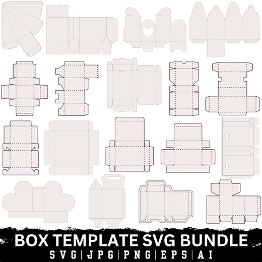 Box Template SVG Bundle: DIY Paper Craft Gift Boxes (digital Download) - Etsy Canada