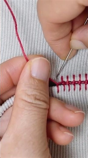 Step-by-Step Ribbed Fabric Hole Mending Embroidery Tutorial