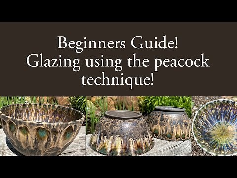 Clay with me 😍 Pottery glaze application using the peacock technique