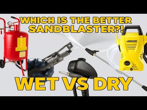 The cheapest way to get into sandblasting?Which is best? Wet or dry? We try them out to find out!