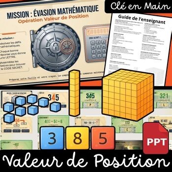 Escape Room Valeur de position | Unités, Dizaines et Centaines – Mathématiques