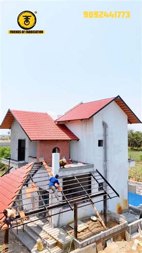 How To Ceramic Roof Tile Laying #shorts #roofing #construction #home #clay