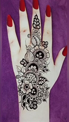 Very easy beautiful style one finger mehndi design ❤️ #mehndi #shorts ytshorts #finger