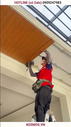 Ốp trần ban công hiện đại bằng tấm ốp gỗ nhựa phủ ASA