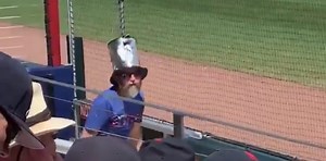 Fans Wears Trash Can On Head, Bangs It During Astros' At-Bats (VIDEO)
